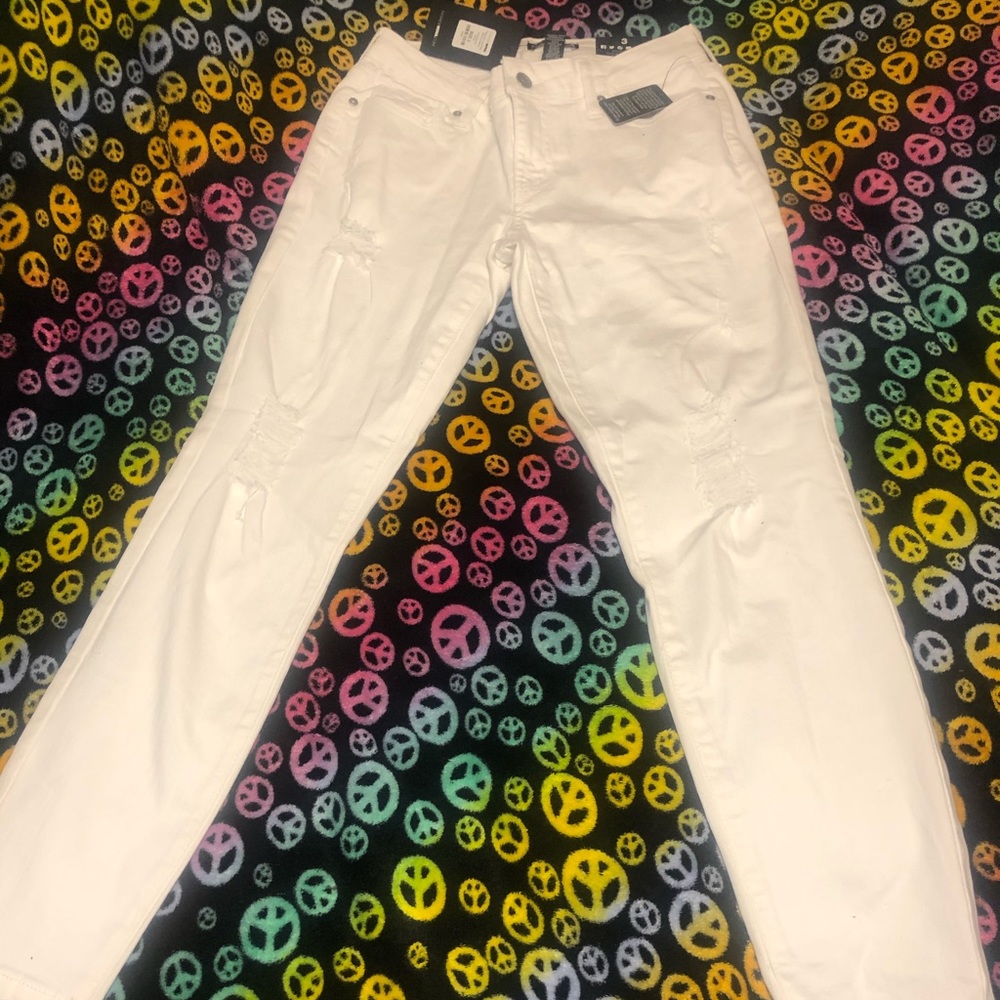 White Ripped Denim Jeans